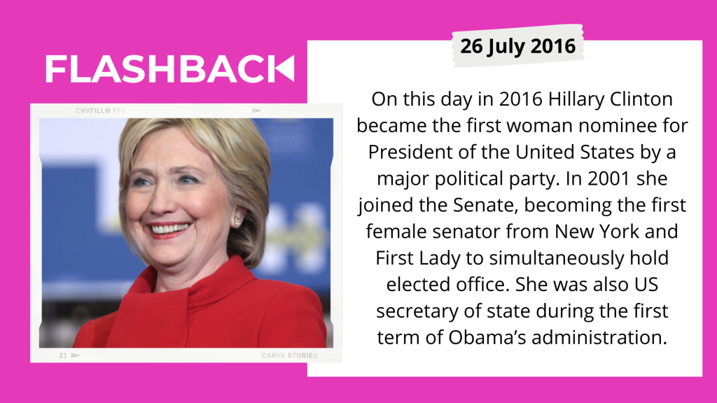 on this day, otd, hillary clinton