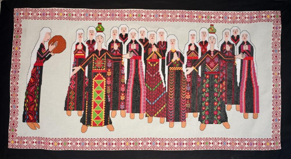 Palestinian women, resistance, embroidery